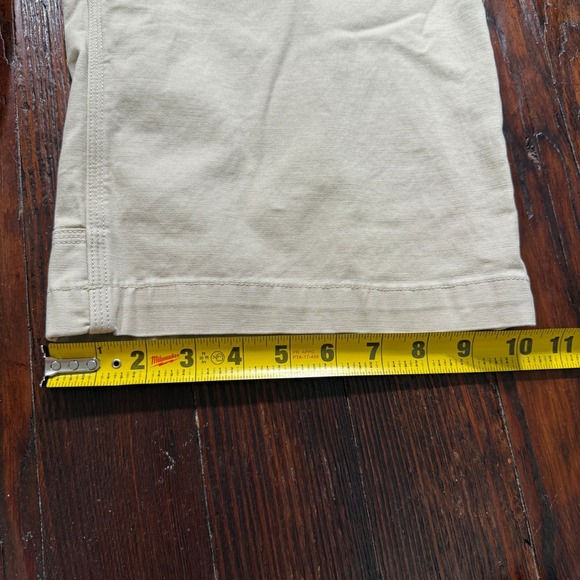 Duluth Trading Pants Men 46x30 Khaki Flex Fire Hose Canvas Relaxed Fit Workwear - Picture 6 of 14